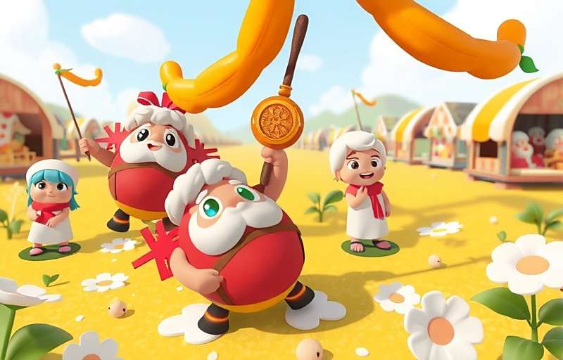 Upcoming Features in Papad Parade Concept art for upcoming Papad Parade features including VR cooking and farm elements